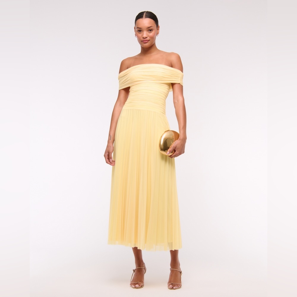 Abercrombie & Fitch -Giselle Drop-Waist Mesh Maxi Dress